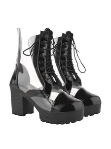 Shoetopia Casual Black Boots For Women /EU38