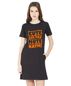 Stylish Cotton Blend Printed T-Shirt for Women | Casual Wear | Soft & Comfortable Fabric | Trendy Short Sleeve (Black_Large_Pack of 1)#9374