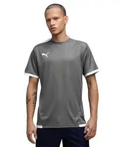 Puma Men's teamLIGA Football Jersey | Lightweight and Sweat Proof Polyester Sports Crew Neck Training T-Shirt for Men | Breathable Athletic T-Shirt for Football & Sports