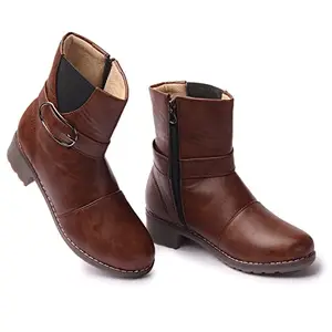 STRASSE PARIS Women's Boots | Faux Leather, Trendy, Comfortable, Zipper Boots for Casual, Outdoor and Holiday Outings