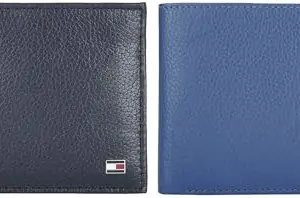 Tommy Hilfiger Leather Bright Cobalt Men's Wallet (TH/BECKEN20), Blue, Leather Men Wallet (Blue)