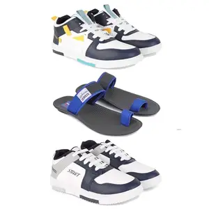 DRACKFOOT Men's Sports Shoes | Lightweight Stylish & Easy to Wear for Men'sGRT-(3-Combo)-1074-3134-1075-7 Multicolor