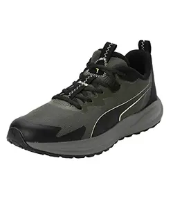 Puma Unisex-Adult Twitch Runner Trail Summer Green Moss-Black Running Shoe - 12UK (37798403)