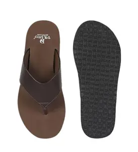 DR STTEP Men's Brown Synthetic Slip-on Diabetic and Orthopaedic Comfort Ortho Slipper 9UK