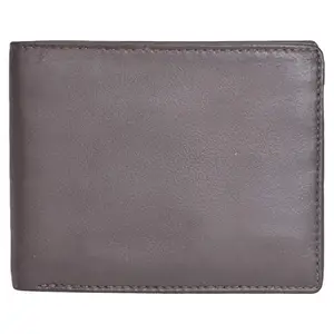 Leatherman Fashion LMN Genuine Leather Brown Unisex Wallet with [11 Card Slots]
