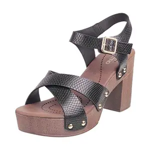 Metro Women's Black Fashion Sandals-3 UK (36 EU) (34-9542)