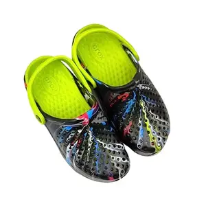 Fashionable Multi-Colour Clogs for men - Stylish and Comfortable (blk green multy, numeric_10)