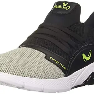 Walkaroo Men Black Green Running Shoes-8 UK (40.5 EU) (9 US) (WS9020)