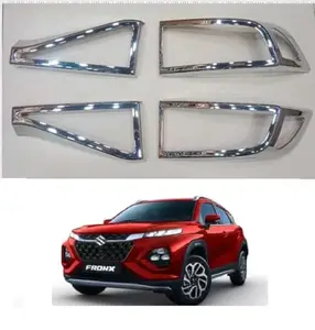 AUTO MOTO AutoMoto Chrome Plated Tail-Light Frame Chrome Cover Car Exterior Molding Chrome Left and Right Both Side Compatible for Maruti Suzuki FronX 2023 Onwards Set of -2pcs