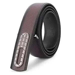 Kastner Men's Formal and Casual Pin Closer PU Leather Belt with Textured Design and Buckle