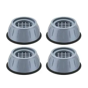Generic Anti Vibration Pads for Washing Machine | Washer Dryer with Suction Cup Feet Washing Machine feet Pads Bush for Grip Noise Cancelling Lifting Base(Round, Grey, Big Size)