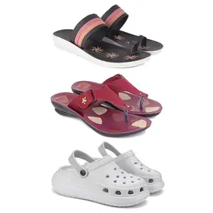 Women's Comfortable Sandal,Casual Lightweight Sandal for Everyday Wear | CL-(COMBO-3)-1992-1974-OO5-7-EURO-38