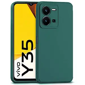CSK Back Cover Vivo Y35 Scratch Proof | Flexible | Matte Finish | Soft Silicone Mobile Cover Vivo Y35 (Green)