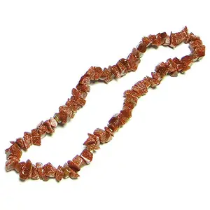 Nature's Crest Brown Goldstone Re-Constructed Stone Tumbled Chip Bracelet Gemstone for Vastu Healing Mediation Reiki & Pooja