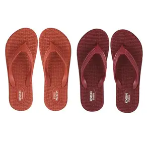 KIXRUN Womens Lightweight Flip Flops | Comfortable Everyday Slippers with Durable Anti-Skid Sole, Cushioned Footbed for Outdoor Use (Multicolor)