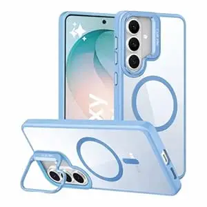 VONZEE Compatible for Samsung S26 5G Case, Compatible with MagSafe, Military-Grade Protective Case, Built-in Stash Stand Phone Case, Scratch-Resistant Back Cover, Classic Series|Official Blue