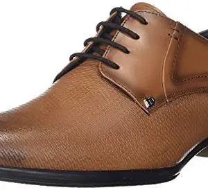 ID Tan Lace-Up Leather Formal Shoes for Men