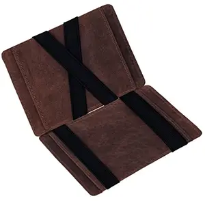URBAN FOREST Vintage Brown Leather Magic Wallet for Men