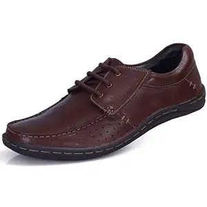 Burwood Men Brown Leather Formal Shoes-9 UK/India (43EU) (BW 90)