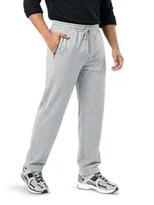 Fflirtygo Mens Straight Fit Track Pants with Zip Pockets | Cotton Joggers Gym | Lower for Men | Sweatpants Sizes Upto 6XL