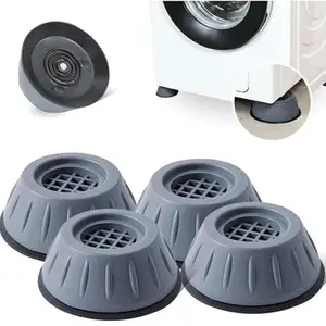 BHUMIKET MART Anti-Vibration Pads for Washing Machine & Dryer – Shock & Noise Cancelling Rubber Foot Pads with Suction Cup, Heightening Stabilizer Support Feet, Non-Slip Stand for Fridge & Appliances
