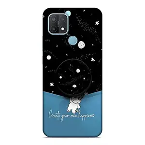 Screaming Ranngers Designer Printed Hard Matt Finish Mobile Case Back Cover with Mobile Holder for Oppo A15 / A15S (Sky/Universe)