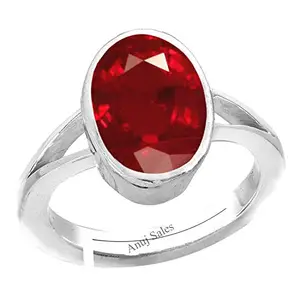 Anuj Sales 9.00 Ratti Ruby (Manik/Manikya/Maneek) Gemstone Panchdhatu Ring for Astrological Purpose (Lab - Teseted)