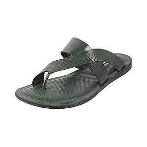 Metro Men's Green Leather Sandals 6-UK (40 EU) (16-222)