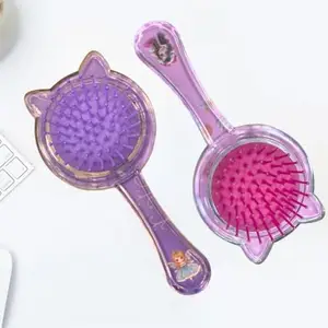 portable hairbrush for baby girl 19cmx7xm for travel and daily use set of 2