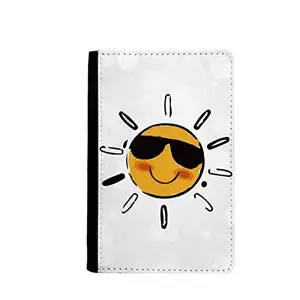 beatChong beatChong Sunglasses Weather Sun Illustration Pattern Passport Holder Travel Wallet Cover Case Card Purse