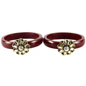MAYA FASHION Maroon Stone Acrylic-Brass Bangle With Very Extra Large Size Elegant Extra Large Size Bangle | Perfect Fit for Plus Size banglesTrendy and Comfortable Fit for woman and girls | (Sku-ban1464)