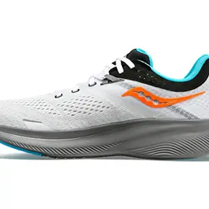 Saucony Men's Ride 16 Running Shoes (White/Gravel, UK6)