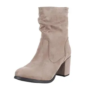 Mochi Womens Synthetic Khaki Boots (Size (6 UK (39 EU))