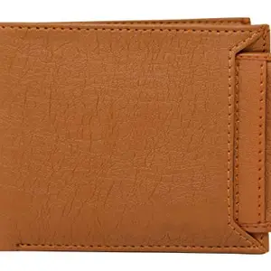 CLOUDWOOD Tan Removable Card Holder Bi-Fold Leather Wallet for Men with 7 ATM Card Slots -WL03