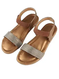 WalkTrendy Womens Synthetic Copper Sandals - 4 UK (Wtwf331_Copper_37)