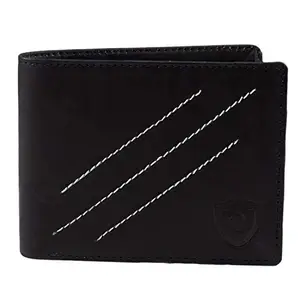 Keviv® Men's Genuine Leather Wallet/Purse (Black)