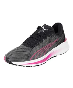 Puma Womens Electrify Nitro Turn WNS Black-Deep Orchid-Metallic Silver Running Shoe - 7UK (37677008)