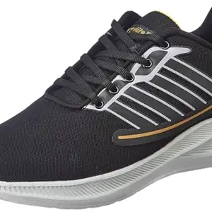 Aqualite Men Clooney Shoes, Black/Mustard, 8 UK/India