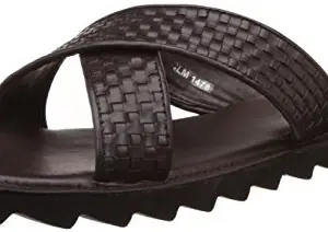 Carlton London Men's Revanda Tan Leather Sandals and Floaters - 10 UK/India (44 EU)