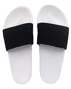 Pampy Angel Fly Knitt F Men's Flip Flops Slides Back Open Household Comfortable Slippers White,9 (UK/India)