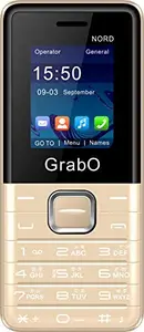GRABO Nord Basic Mobile Phone with 2500 MAH Battery & 3 Regional Languages Support (Hindi, Gujrati & Punjabi)(Gold) price in India.