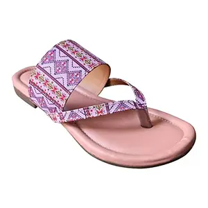 AAOSAA GlamWalk Footwear for Women (Pink, numeric_8)