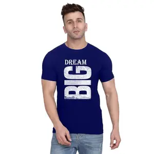 ALLEN BLACK Men's Round Neck T-Shirt, (AB_ T-Shirt_ XL_93_BZR) Navy