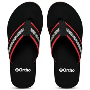 SHOP WAVE Mens Synthetic Casual Slipper- Black,9 Size- Comfortable & LightWeight Slippers for Home -Anti Skid Flip Flops for Gents- Daily Use Chappal for Boys