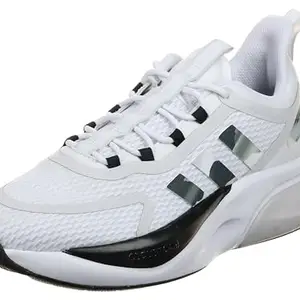 adidas Mens Alphabounce + FTWWHT/CBLACK/GREONE Running Shoe - 12 UK (IG3585)