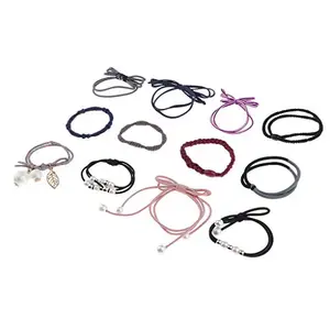 SECRET DESIRE 12X Women Hair Tie Stretch Hair Band Mixed Color Hair Rope Ring Hair Styling