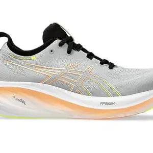 ASICS Mens Gel-Nimbus 26 Piedmont Grey/Safety Yellow Running Shoes - 11 UK (1011B794.022)