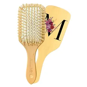 Allure Personalised Letter M Paddle Hair Brush