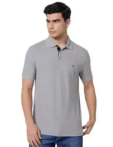 Van Heusen Men's Cotton Regular Fit Athleisure Colour Fresh Polo T-Shirt - 100% Combed - Moisture Wicking, Ultra Soft