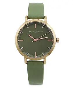 French Connection Spring-Summer 2023 Analog Olive Green Dial Women's Watch-FCN00064D